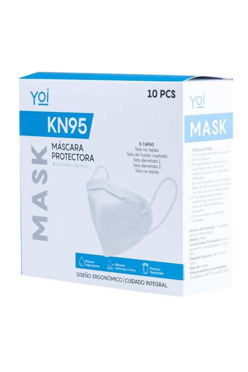 TAPABOCAS KN95 X10 UNIDADES