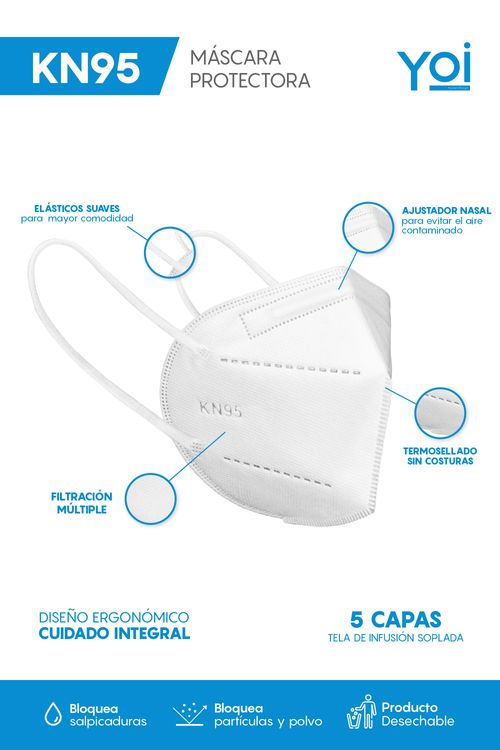 TAPABOCAS KN95 X10 UNIDADES