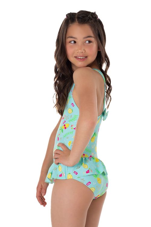 VESTIDO DE BAÑO ENTERO PARA NIÑA PRINT FRUTAS