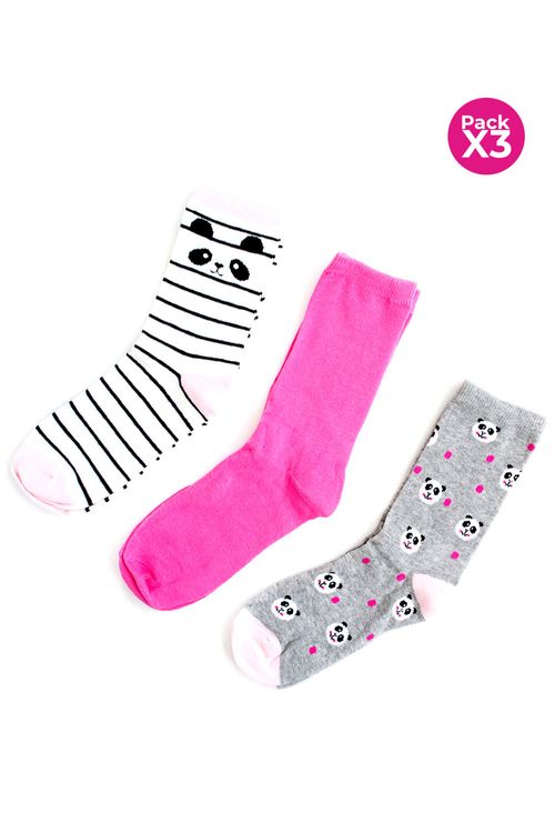 MEDIAS LARGAS PARA NIÑAS EN ALGODÓN X3