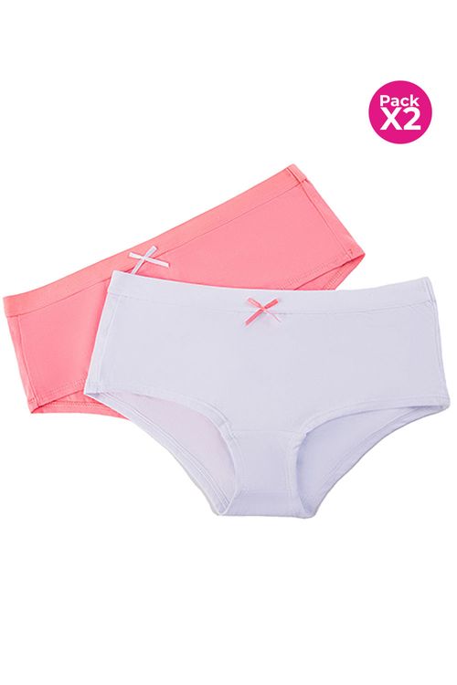 PANTY HIPSTER JUNIOR EN ALGODÓN X2