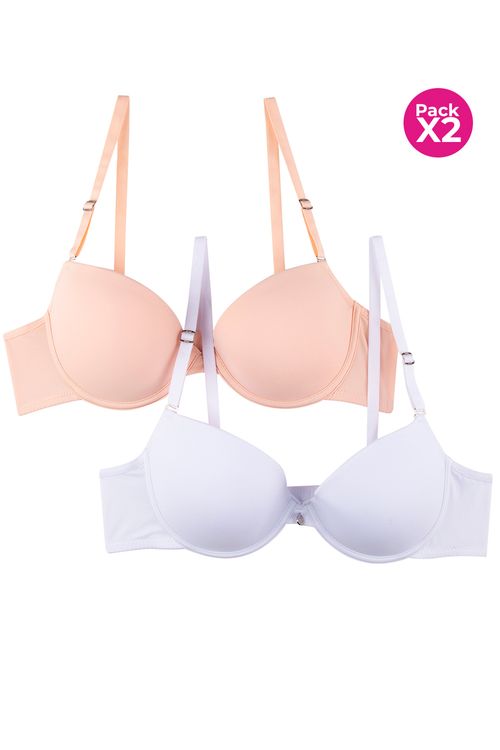 Paquete x2 brasier duo copa tres cuartos