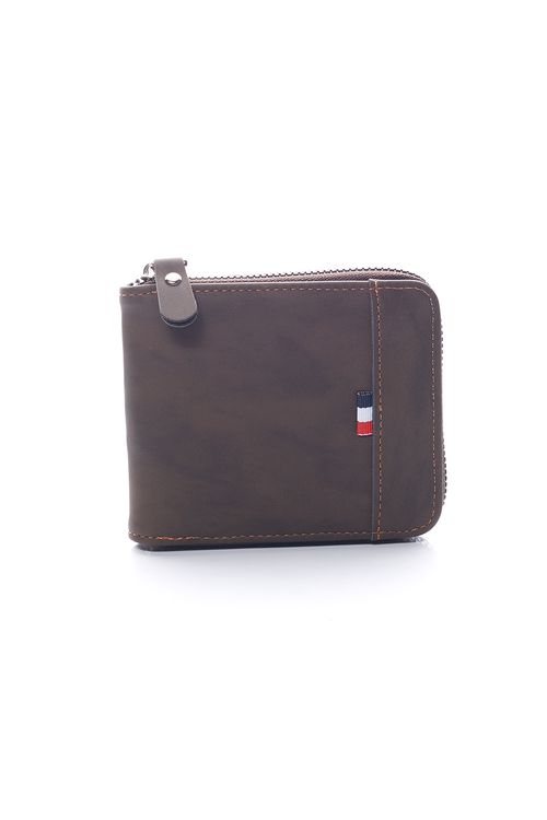 BILLETERA DE MODA PARA HOMBRE CON COMPARTIMENTOS INTERNOS Y CIERRE EN CREMALLERA