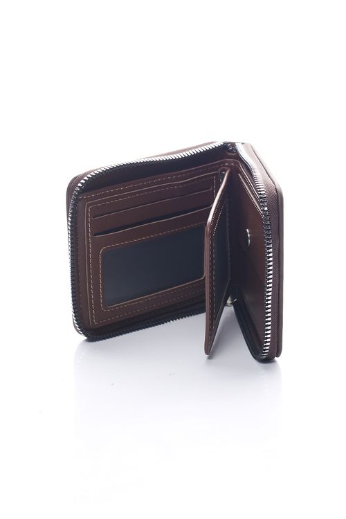 BILLETERA DE MODA PARA HOMBRE CON COMPARTIMENTOS INTERNOS Y CIERRE EN CREMALLERA