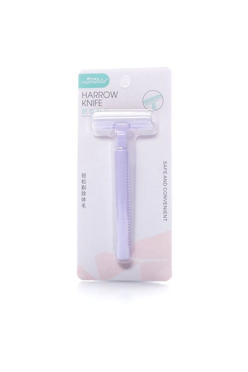 CUCHILLA DE AFEITAR EN ACERO INOXIDABLE CON MANGO ERGONÓMICO