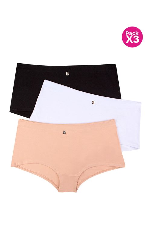 PANTY HIPSTER CLÁSICO EN ALGODÓN X3