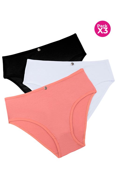 PANTY CLÁSICO EN ALGODÓN X3