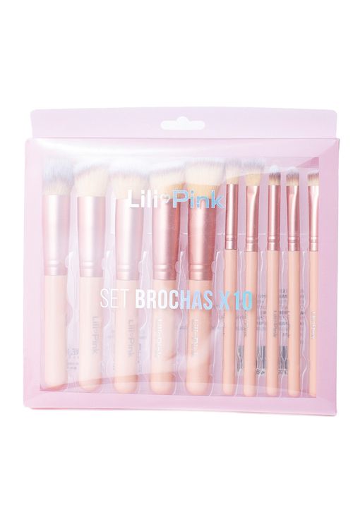 SET DE BROCHAS DE MAQUILLAJE X10 UNIDADES