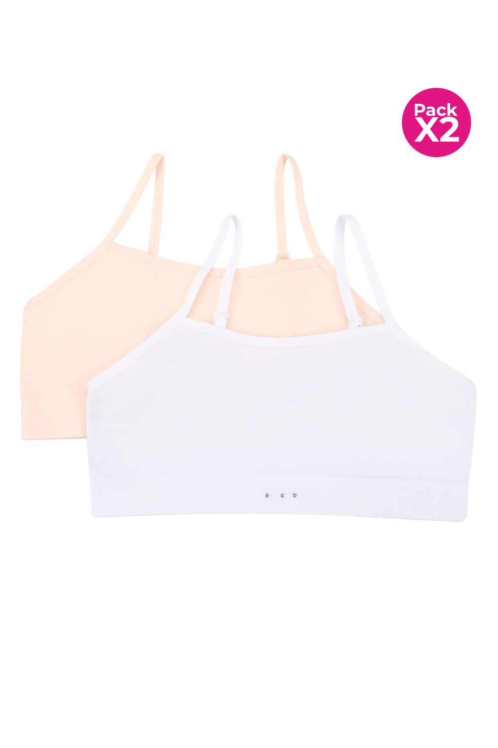 Paquete x2 top seamless de tirantes delgados Lili Pink Colombia