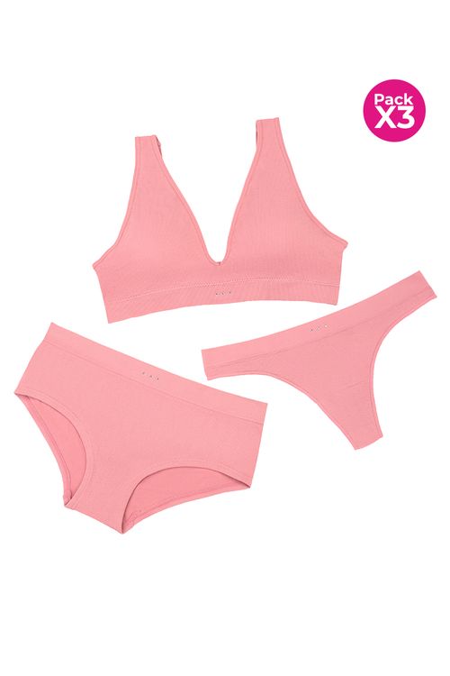 Conjunto de tres piezas en seamless