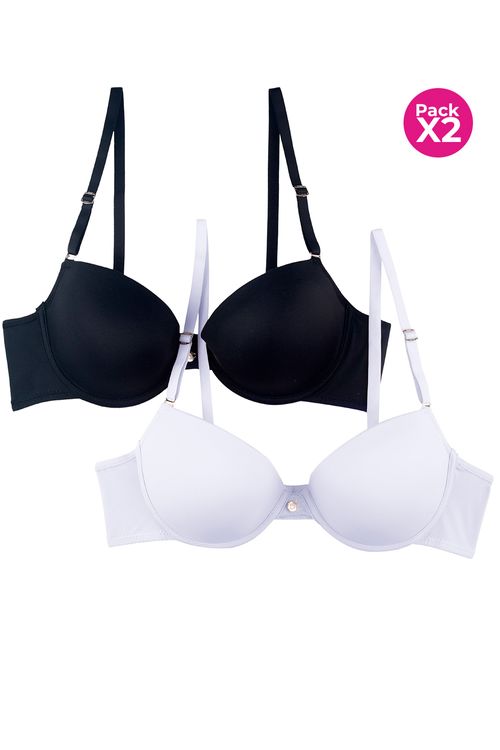 Paquete x2 brasier duo copa tres cuartos