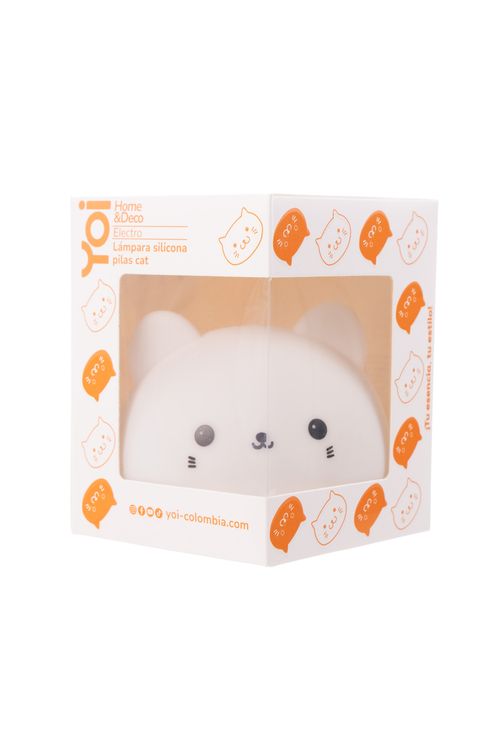 Lámpara en silicona con diseño de gato