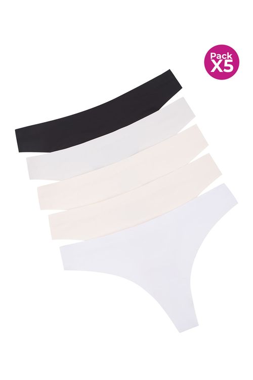 Panty paquete x5 brasilera microfibra