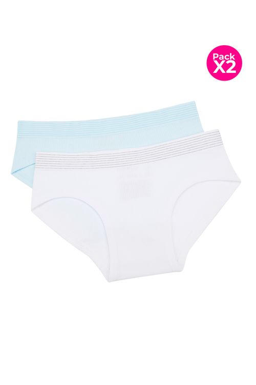 Panty hipster junior seamless paquete x2