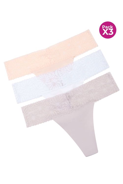 Panty brasilera en microfibra paquete x3