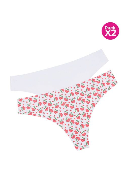 Panty tipo brasilera invisible microfibra paquete x2