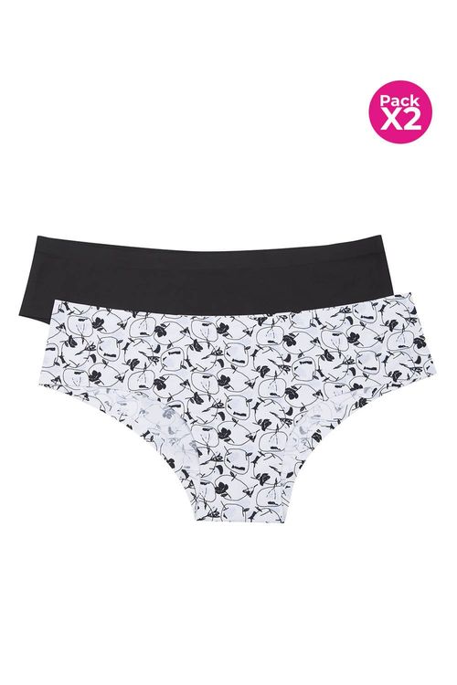 Panty invisible tipo hipster paquete x2