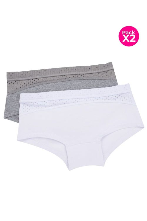 Panty hipster en algodón paquete x2