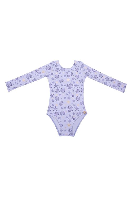 Vestido de baño para niña enterizo en microfibra