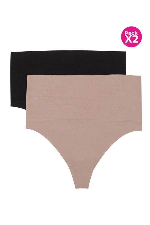 Panty control de abdomen paquete x2 en microfibra