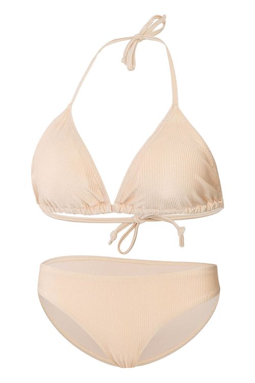 Vestido de baño tipo  bikini con efecto satinado