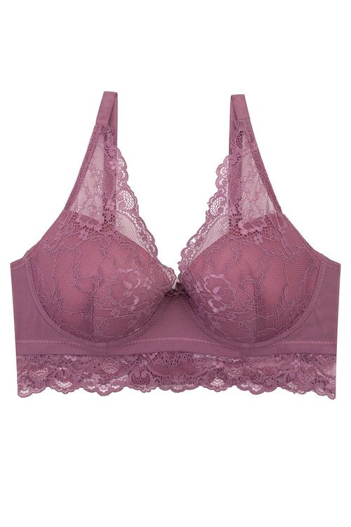 Brasier en encaje con cubrimiento alto paquete x2