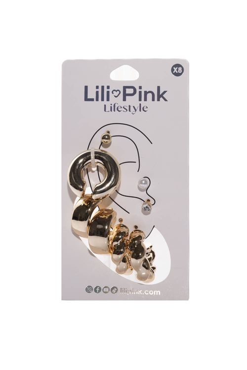 Set aretes earcuff x8 pares