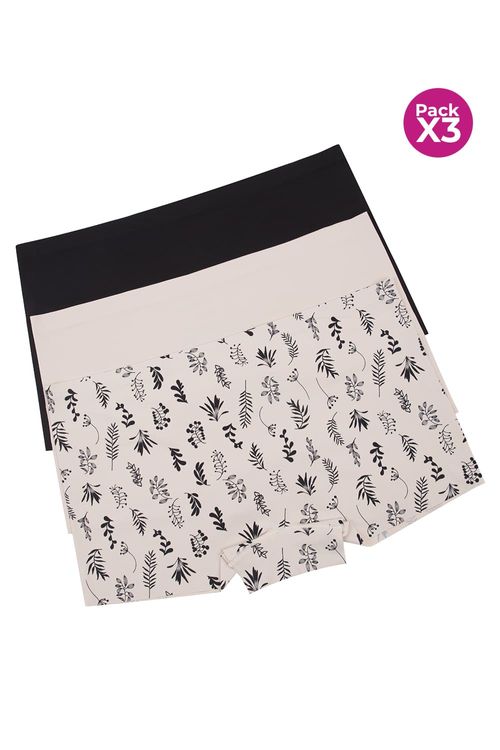 Panty bóxer invisible paquete x3
