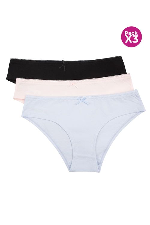 Panty teen en algodón paquete x3