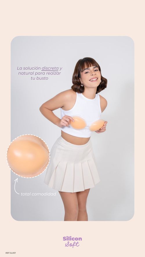 Brasier de silicona adherible