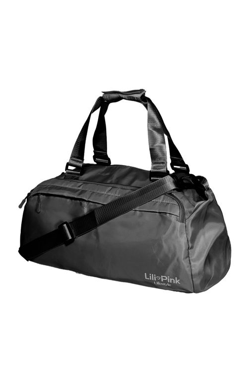 Bolso deportivo con compartimientos externos y asa