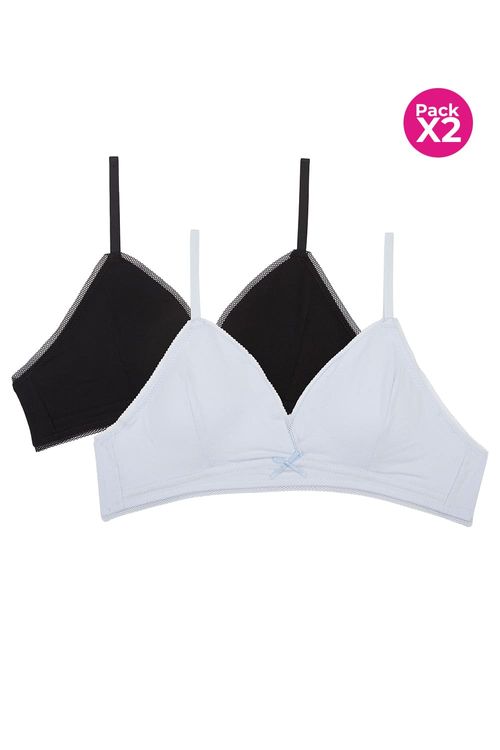 Brasier triangular paquete x2 para adolecente