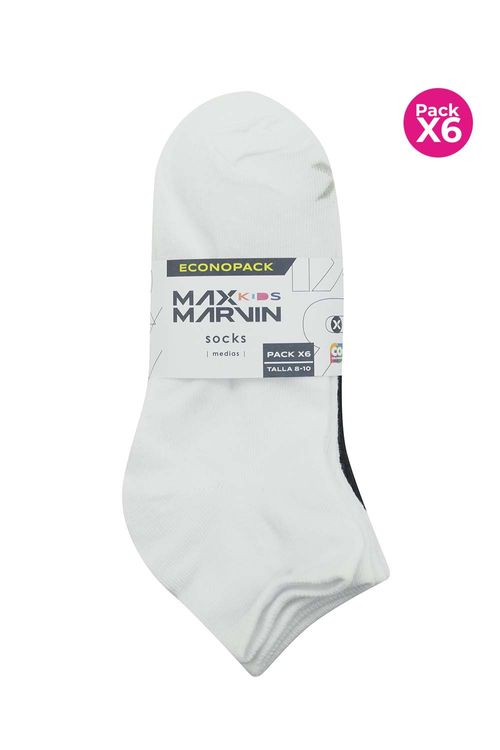 Medias tobilleras paquete x6 max marvin para niño