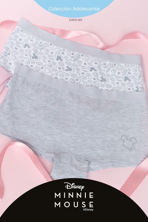Boxer para adolecentes coleccion Minnie paquete x2