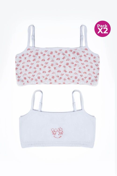 Paquete x2 top en algodón coleccion Minnie para adolecentes
