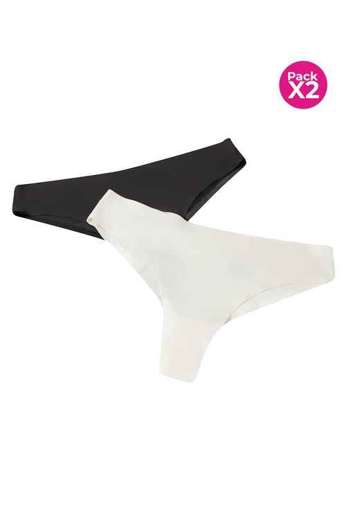 Panty brasilera en microfibra paquete x2