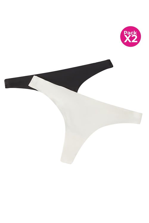 Panty tipo brasilera paquete x2 en microfibra