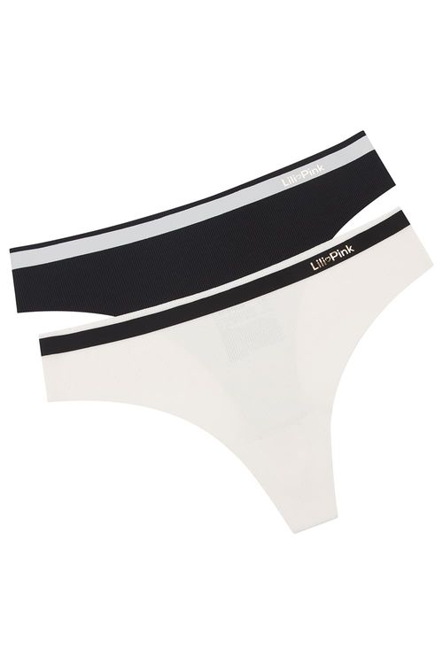 Panty paq x2 invisible microfibra brasilera