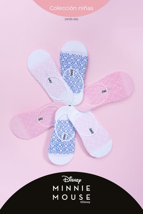Paquetería x3 medias tipo baleta algodón niñas disney