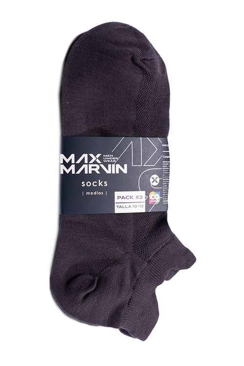 Medias en algodón tobillera para hombre x3 unidades