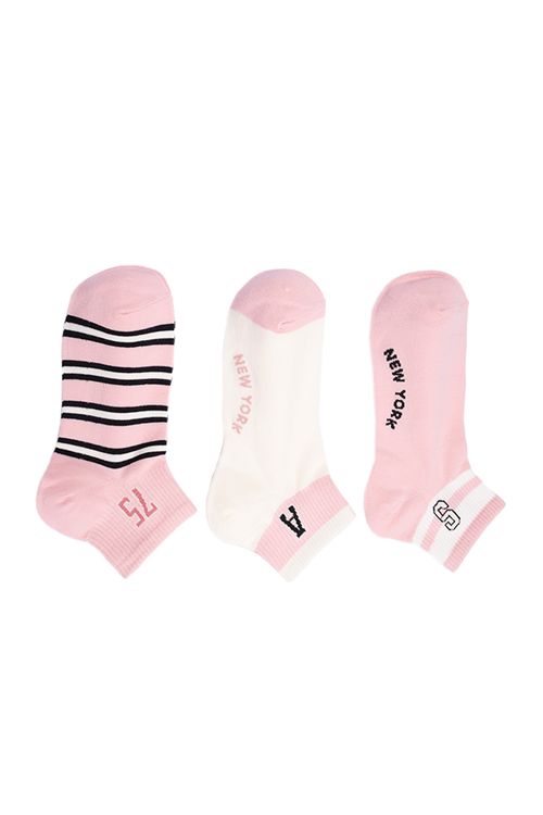 Medias x3 en algodón tobillera para mujer
