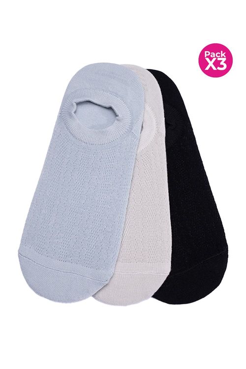 Medias en algodón baleta para mujer x3 unidades