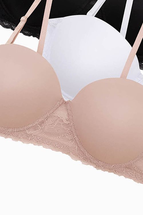 Brasier diseño strapless paquete x3 en microfibra