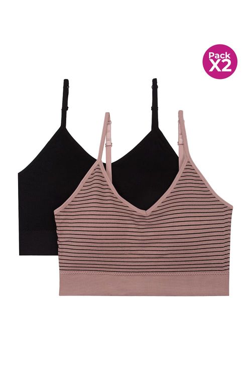 Top con copa tecnologia seamless paquete x2
