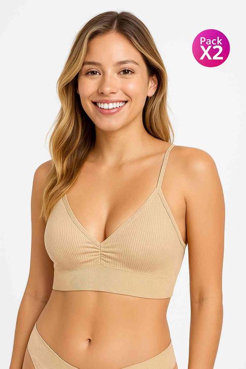 Tops con tecnologia seamless paquete x2