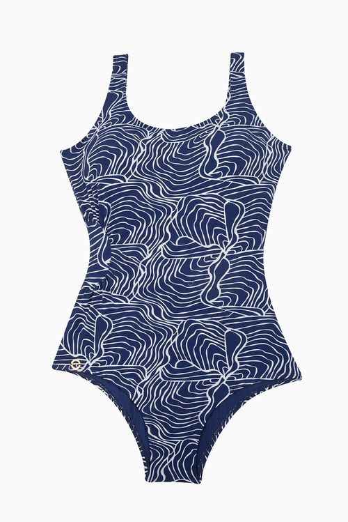 Vestido de baño enterizo microfibra print abstracto