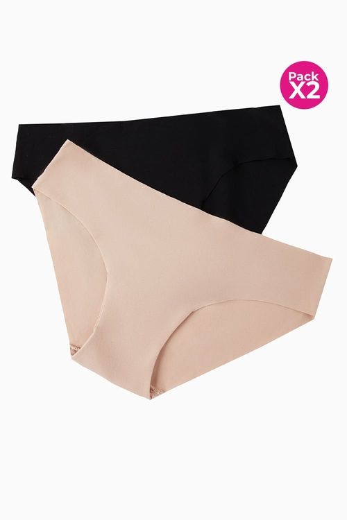 Panty tipo hipster paquete x2 en algodón