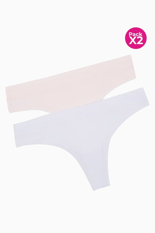 Panty tipo brasilera paquete x2 en algodón