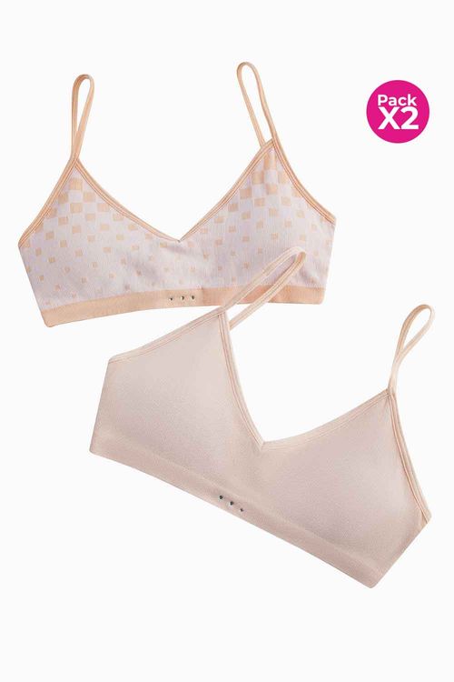 Top con copa teens paquete x2 tecnologia seamless