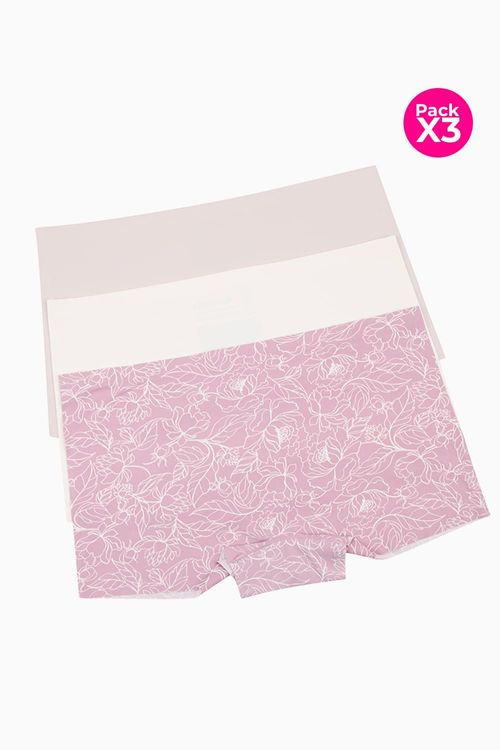 Panty bóxer invisible paquete x3